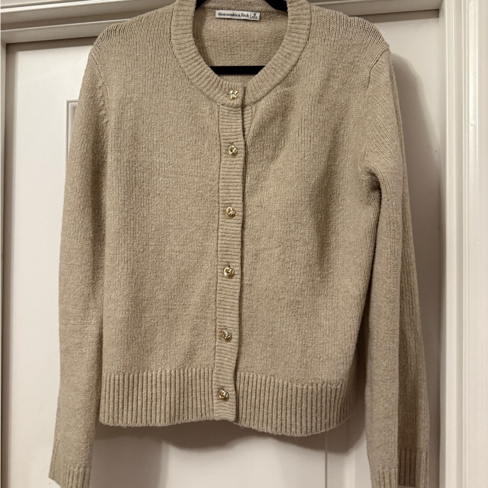 Abercrombie & Fitch Tan Cardigan Sweater